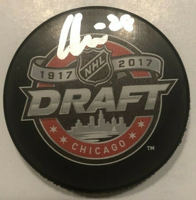 GUSTAV LINDSTROM SIGNED SWEDEN HOCKEY PUCK W/ CASE DETROIT RED WINGS COA