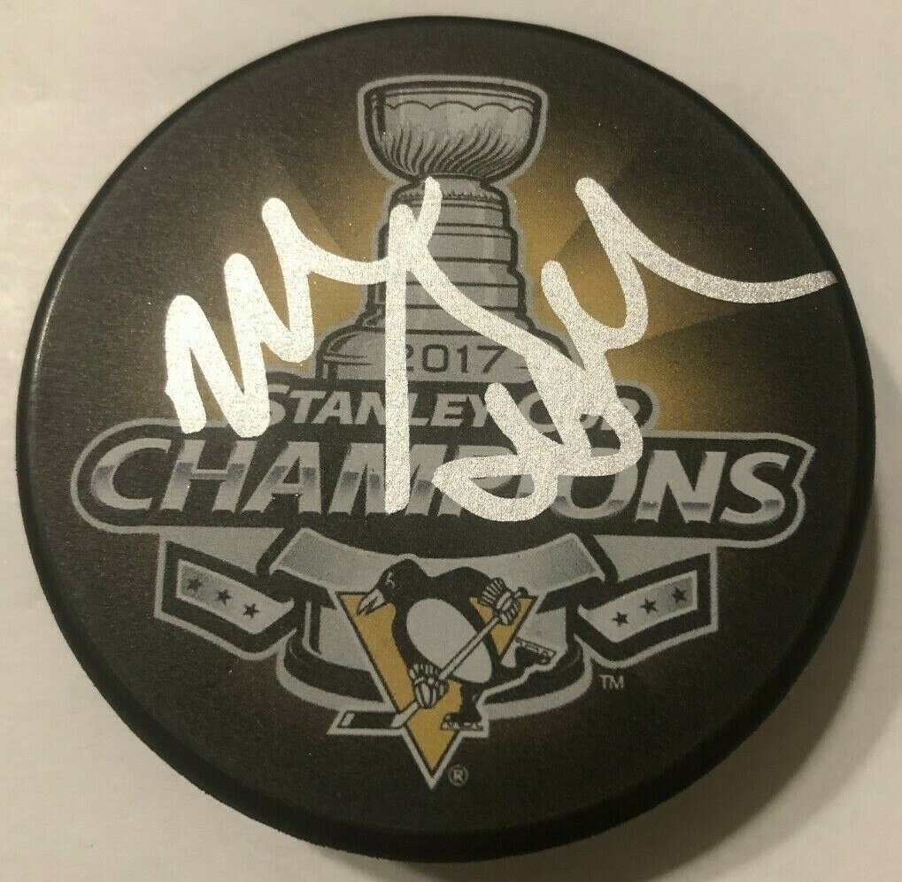 MIKE SULLIVAN SIGNED 2017 STANLEY CUP HOCKEY PUCK W CASE PITTSBURGH PENGUINS COA