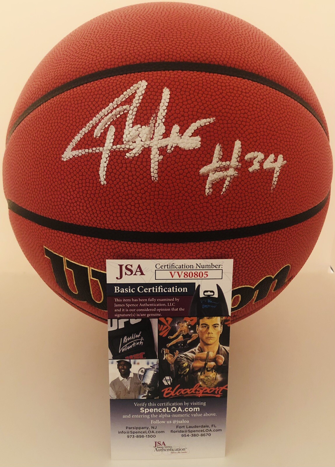 OSCAR TSHIEBWE SIGNED WILSON NCAA OFFICIAL GAME BASKETBALL KENTUCKY JSA COA