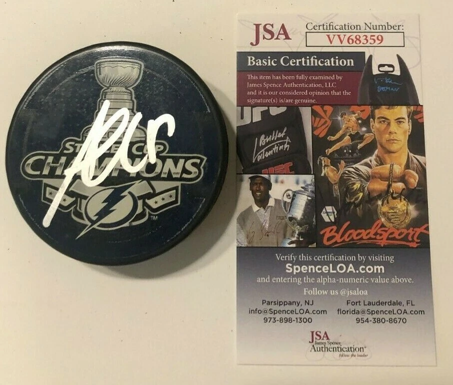 ALEX KILLORN SIGNED 2020 STANLEY CUP PUCK W/ CASE TAMPA BAY LIGHTNING JSA COA
