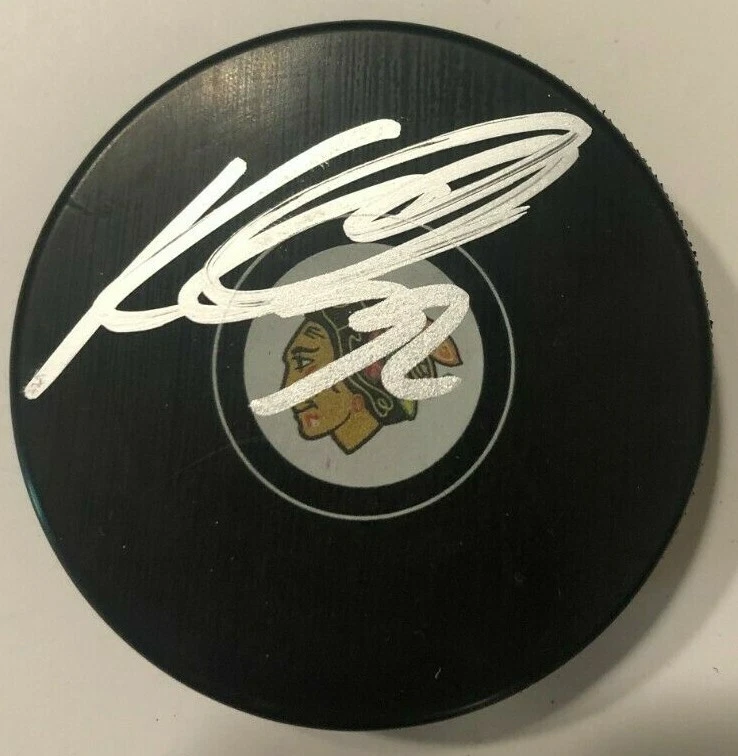 KEVIN LANKINEN SIGNED CHICAGO BLACKHAWKS HOCKEY PUCK W/ CASE COA