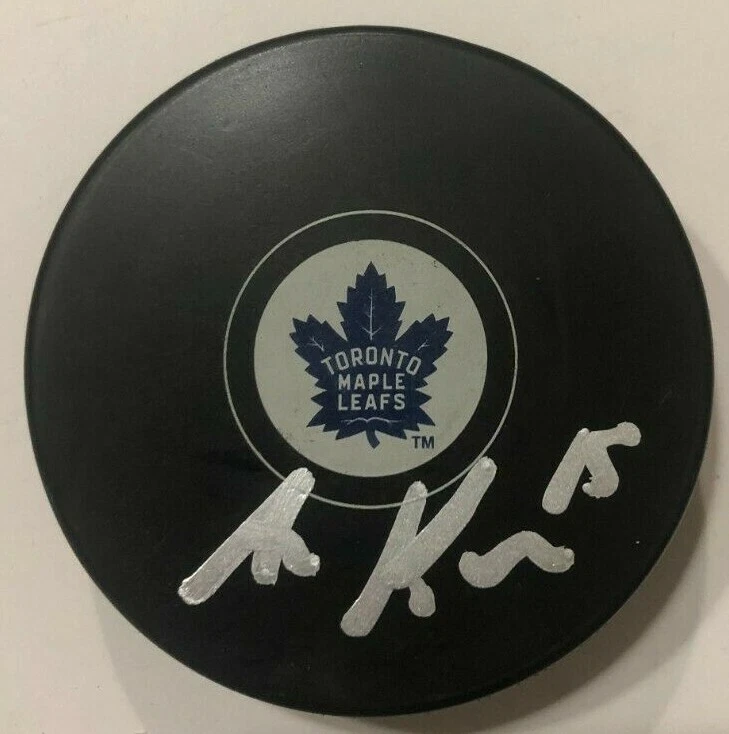 ALEX KERFOOT SIGNED TORONTO MAPLE LEAFS HOCKEY PUCK W/ CASE ALEXANDER COA