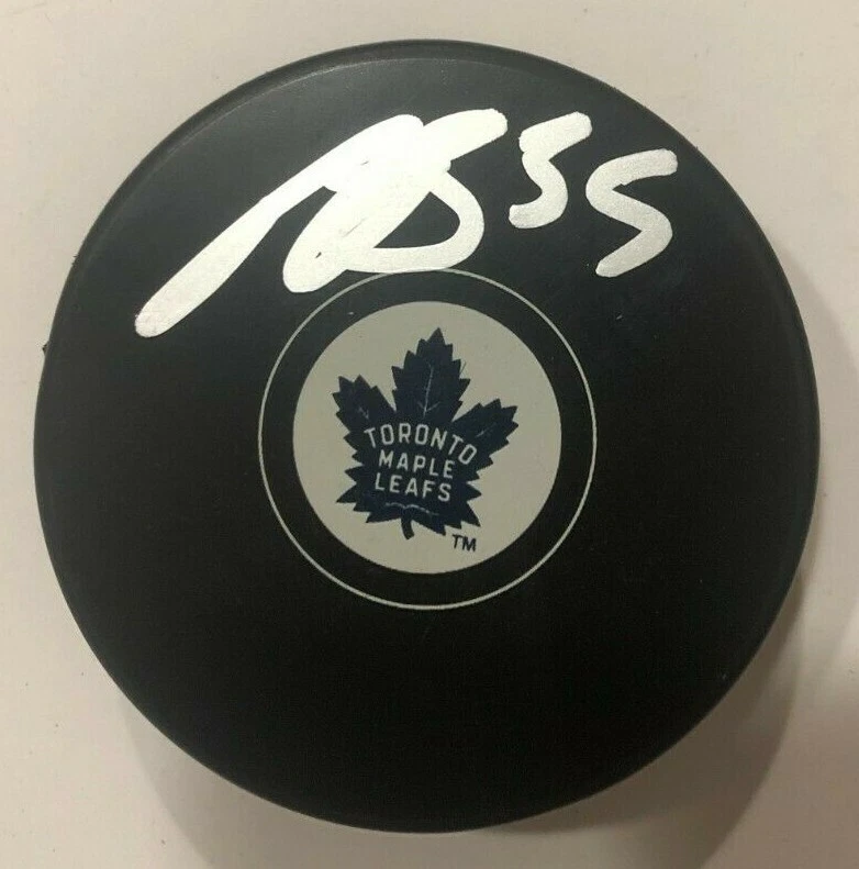 MARK GIORDANO SIGNED TORONTO MAPLE LEAFS HOCKEY PUCK W/ CASE COA