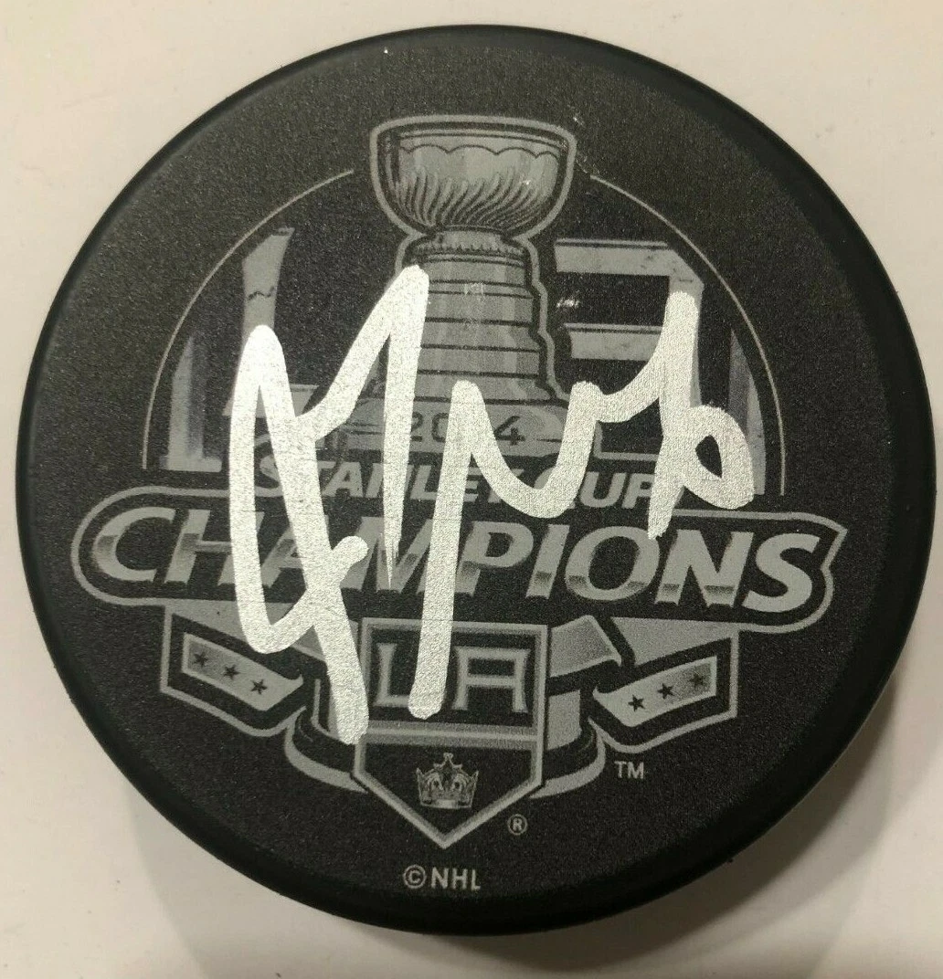 JAKE MUZZIN SIGNED LOS ANGELES KINGS 2014 STANLEY CUP HOCKEY PUCK W/ CASE COA