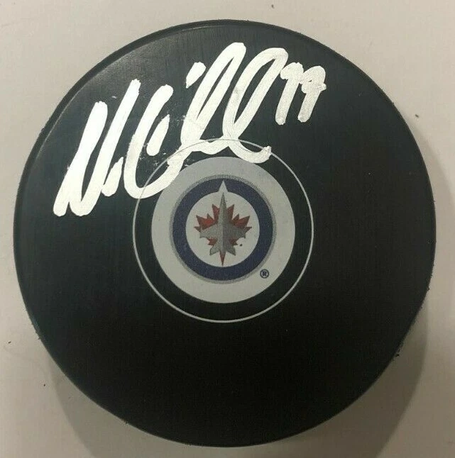 NIKOLAJ EHLERS SIGNED WINNIPEG JETS HOCKEY PUCK W/ CASE COA