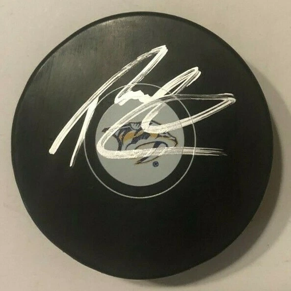 PHILIP TOMASINO SIGNED NASHVILLE PREDATORS HOCKEY PUCK W/ CASE COA