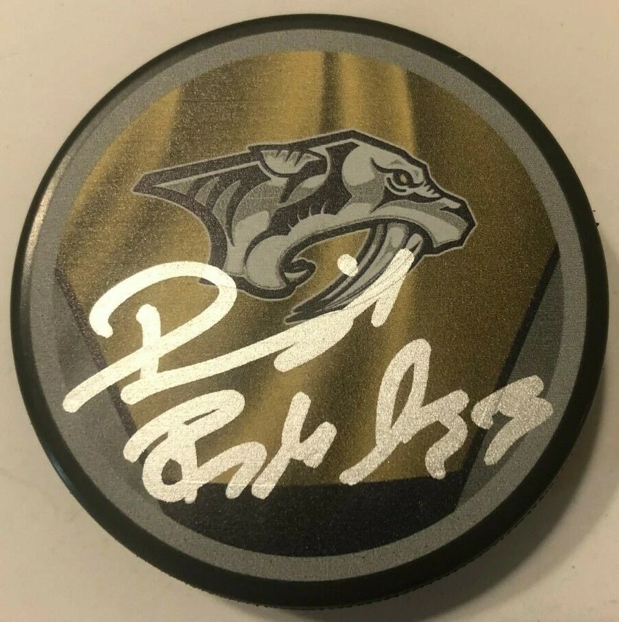 DAVID RITTICH SIGNED NASHVILLE PREDATORS HOCKEY PUCK W/ CASE COA