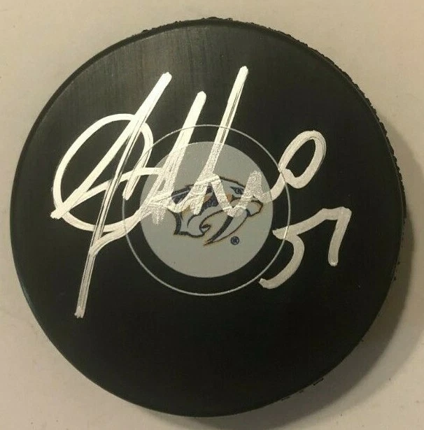DANTE FABBRO SIGNED NASHVILLE PREDATORS HOCKEY PUCK W/ CASE COA
