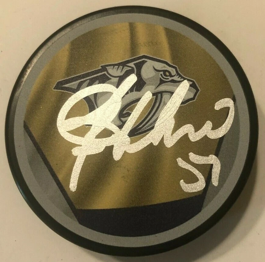 DANTE FABBRO SIGNED NASHVILLE PREDATORS HOCKEY PUCK W/ CASE COA