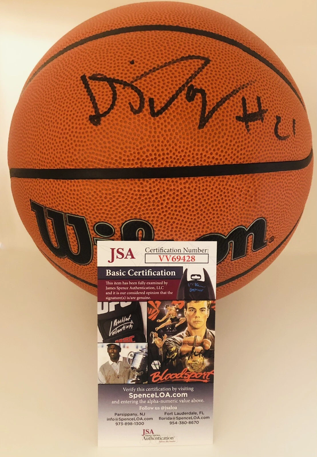 DJ WAGNER SIGNED WILSON NBA BASKETBALL UNIVERSITY OF ARKANSAS RAZORBACKS JSA COA