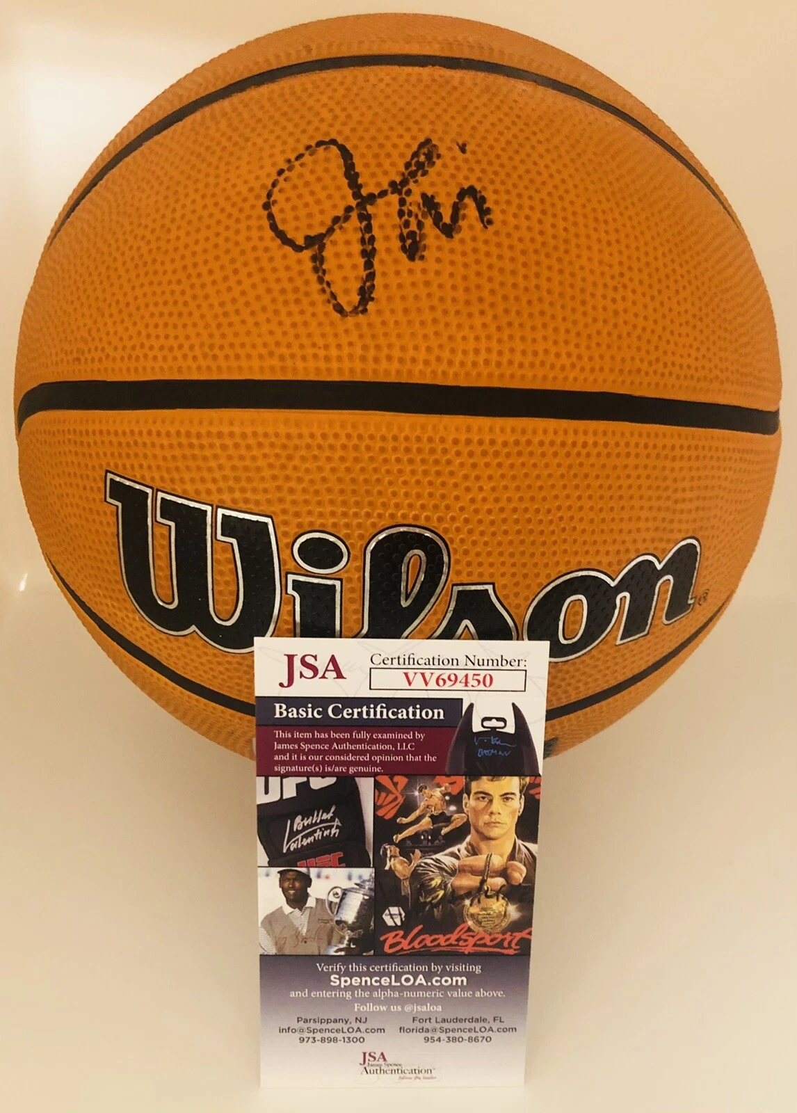 JAHKI HOWARD SIGNED WILSON NBA BASKETBALL AUBURN TIGERS JSA COA