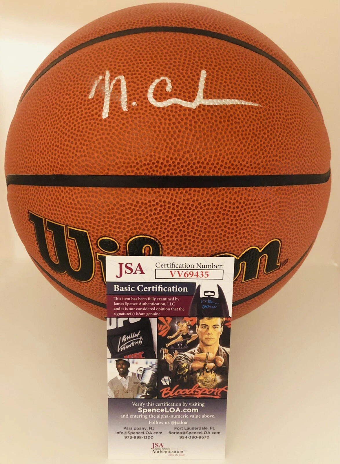 NAAS CUNNINGHAM SIGNED WILSON NBA BASKETBALL NAASIR ALABAMA CRIMSON TIDE JSA COA