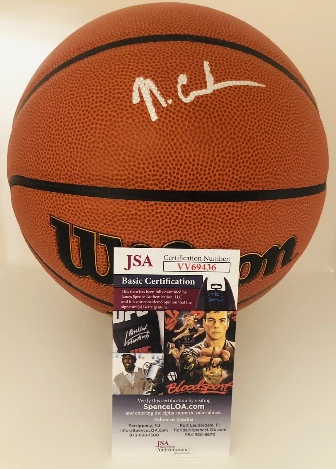 NAAS CUNNINGHAM SIGNED WILSON NBA BASKETBALL NAASIR ALABAMA CRIMSON TIDE JSA COA