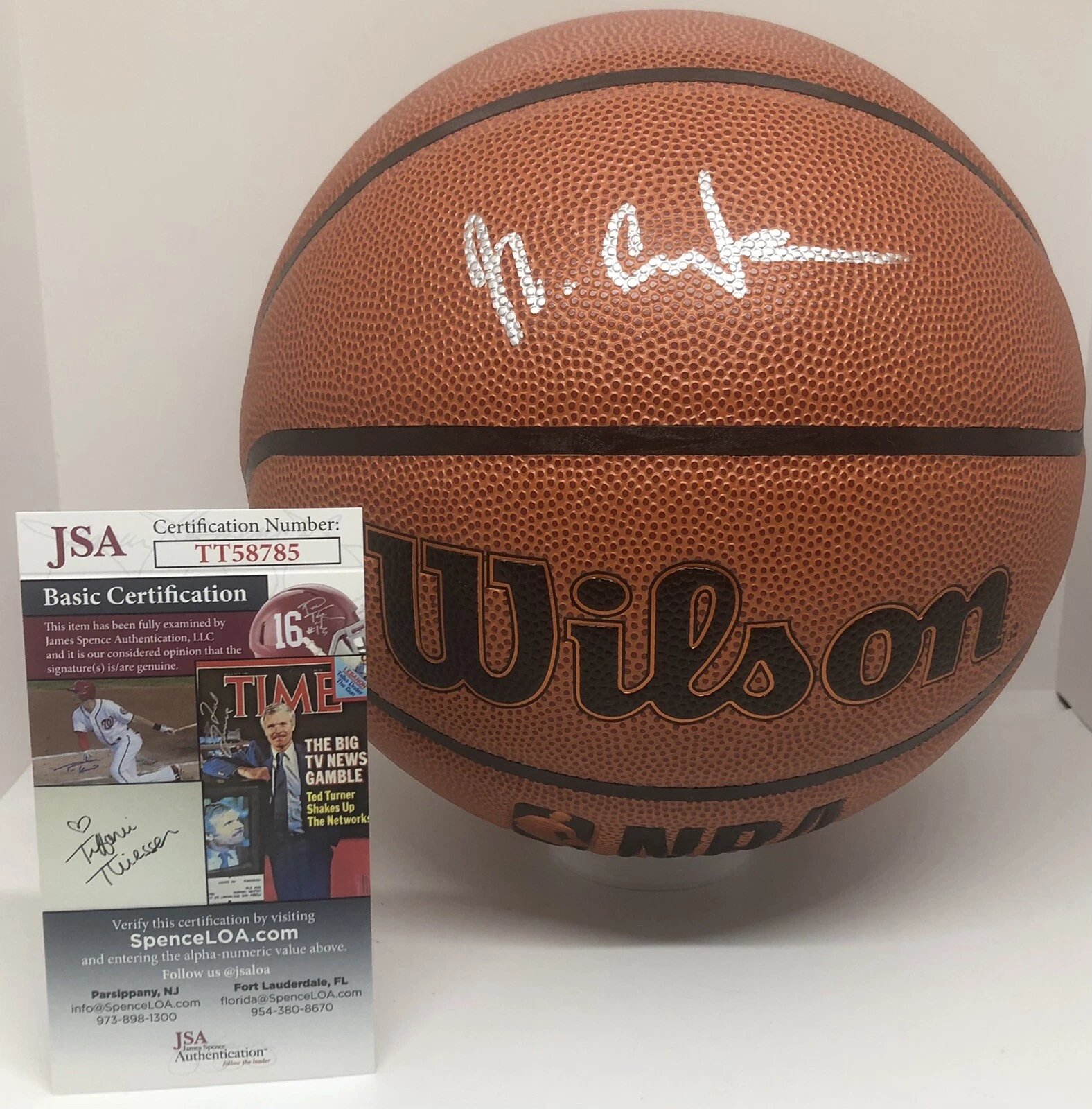 NAAS CUNNINGHAM SIGNED WILSON NBA BASKETBALL NAASIR ALABAMA CRIMSON TIDE JSA COA