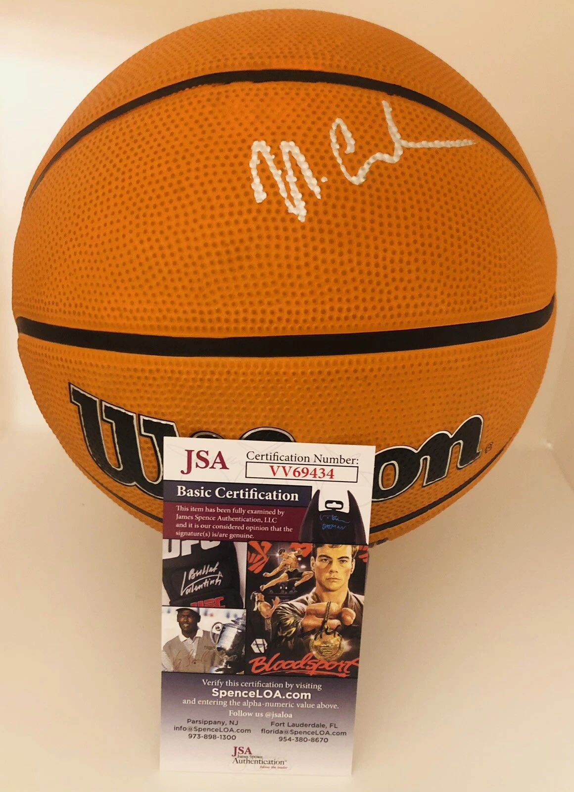 NAAS CUNNINGHAM SIGNED WILSON NBA BASKETBALL NAASIR ALABAMA CRIMSON TIDE JSA COA