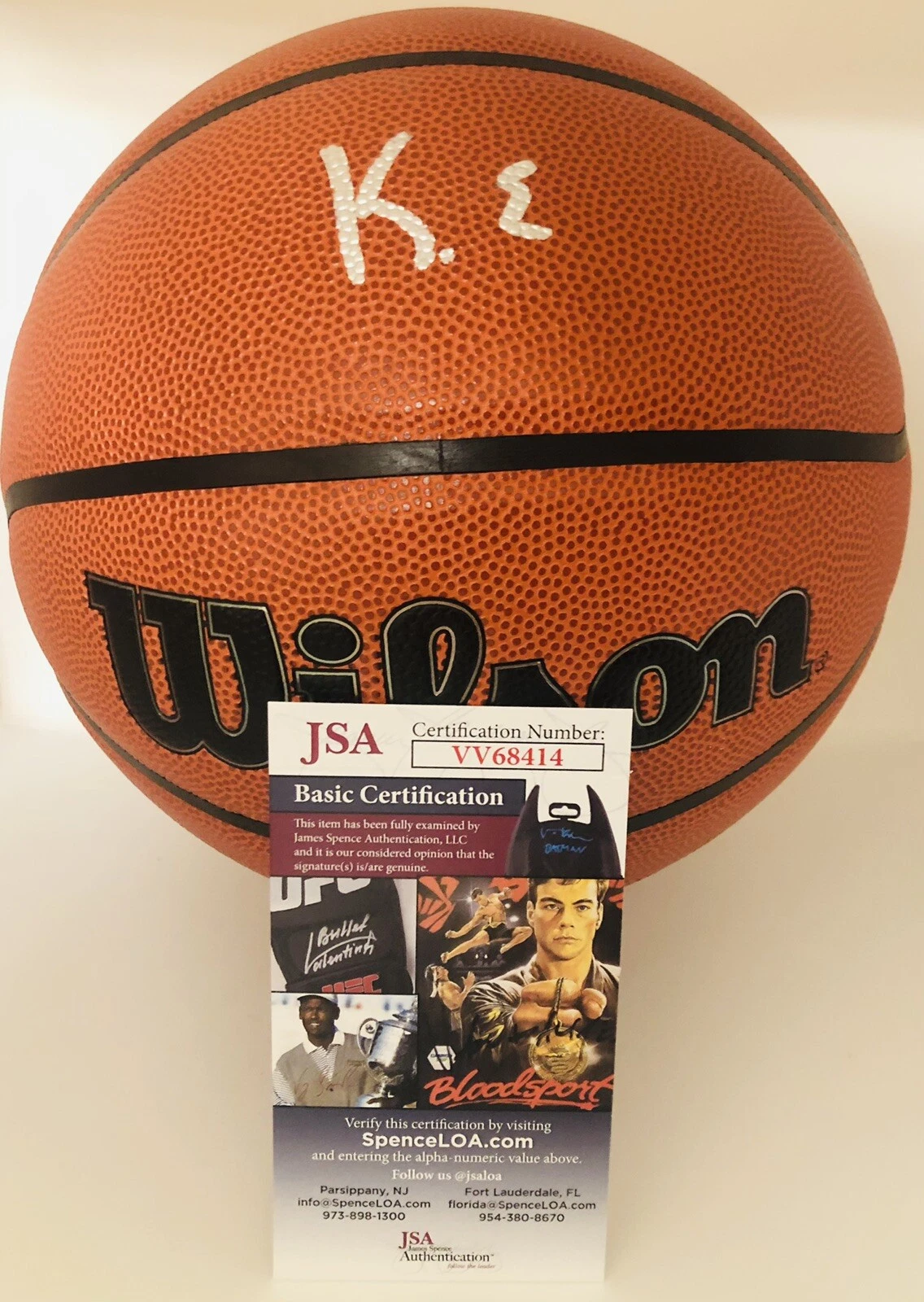 KWAME KJ EVANS JR SIGNED WILSON NBA BASKETBALL FUTURE STAR JSA COA