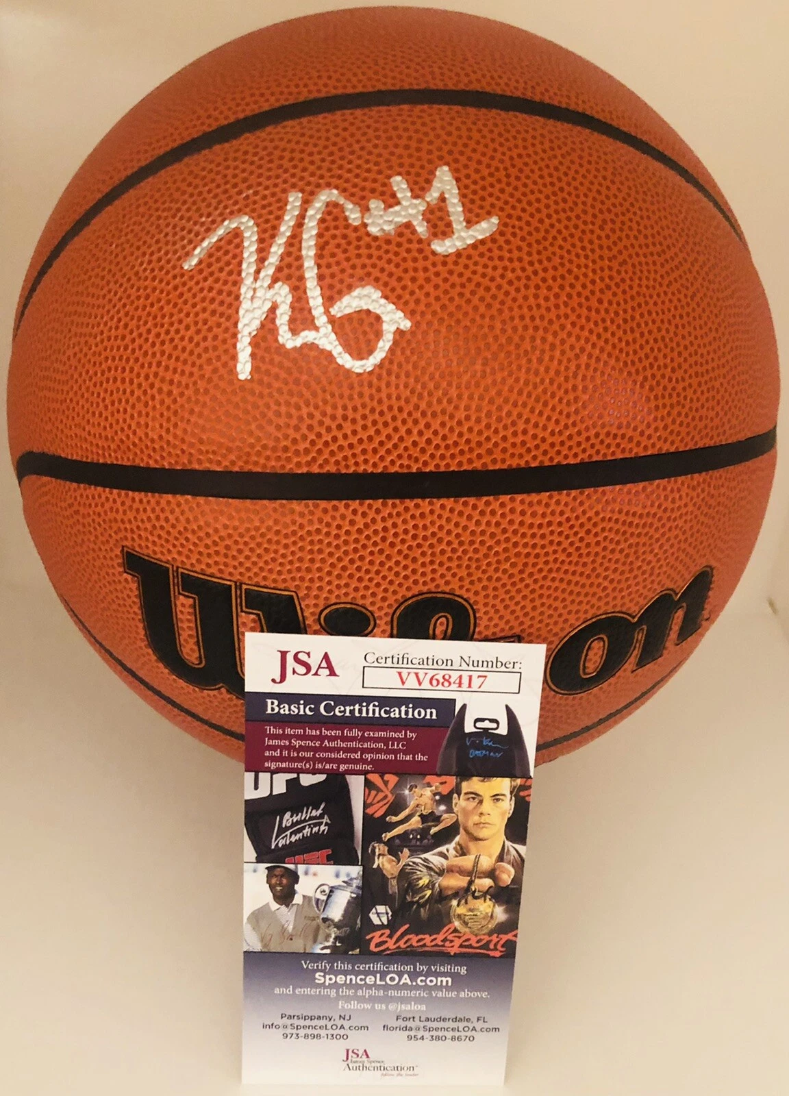 KEYONTE GEORGE SIGNED WILSON NBA BASKETBALL UTAH JAZZ BAYLOR BEARS JSA COA