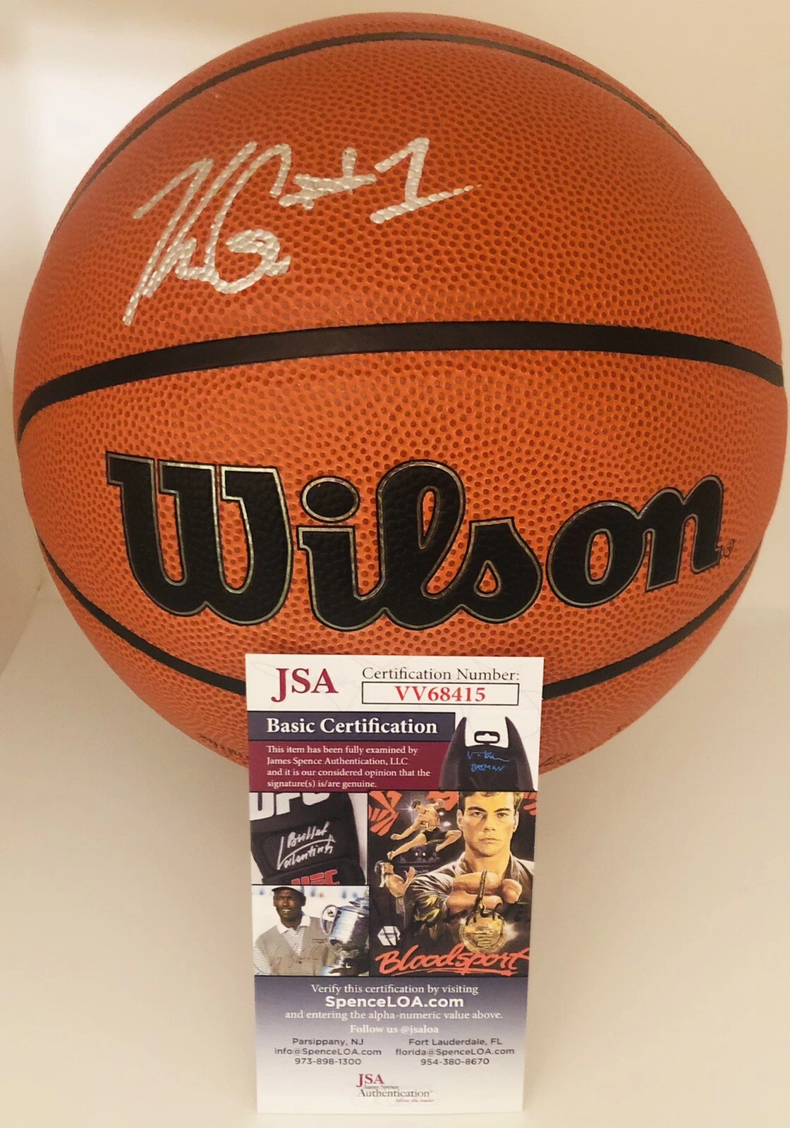 KEYONTE GEORGE SIGNED WILSON NBA BASKETBALL UTAH JAZZ BAYLOR BEARS JSA COA