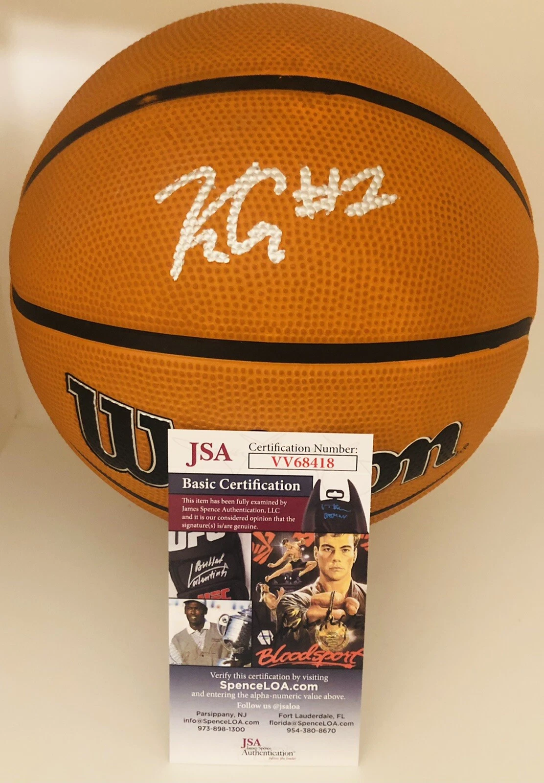 KEYONTE GEORGE SIGNED WILSON NBA BASKETBALL UTAH JAZZ BAYLOR BEARS JSA COA