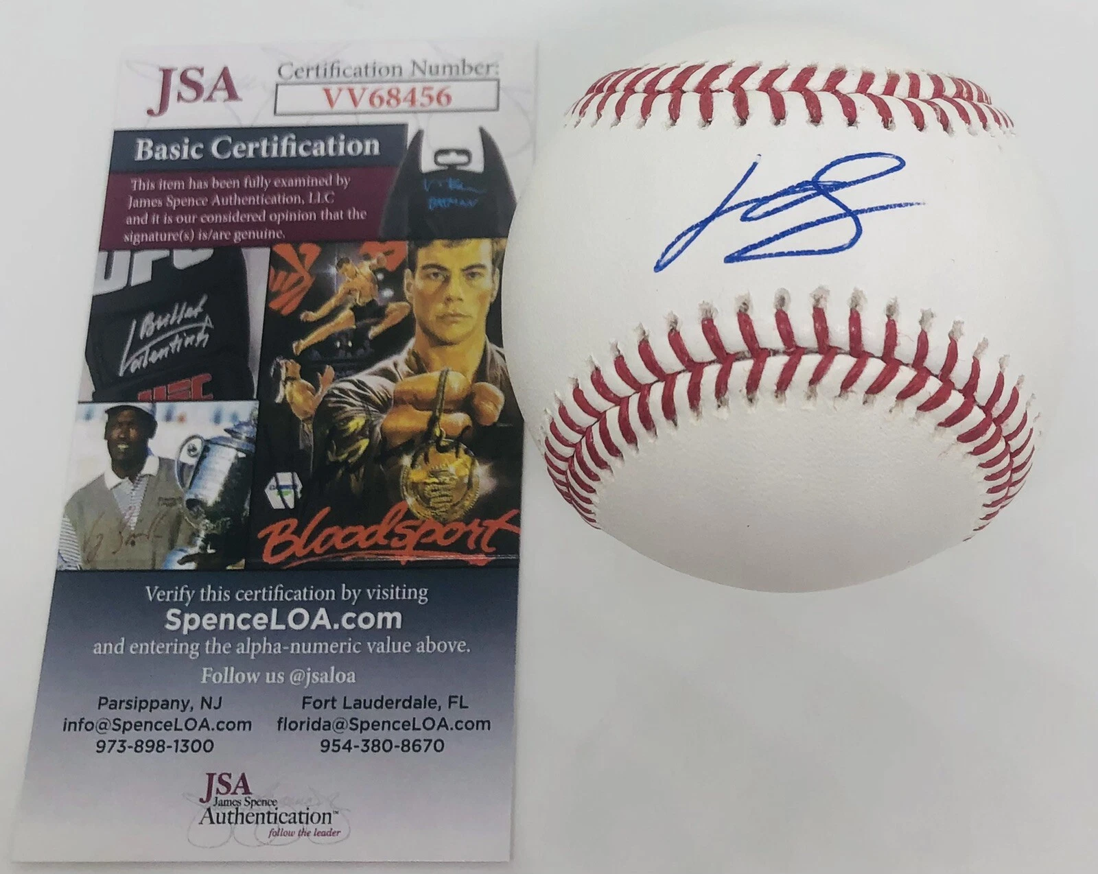 JOSE SALAS SIGNED RAWLINGS MLB BASEBALL MIAMI MARLINS JSA COA
