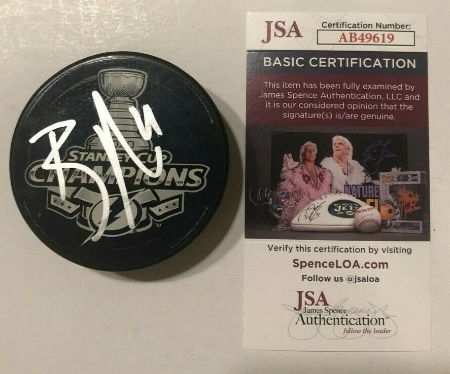 BRAYDEN POINT SIGNED 2020 STANLEY CUP PUCK W/ CASE TAMPA BAY LIGHTNING JSA COA