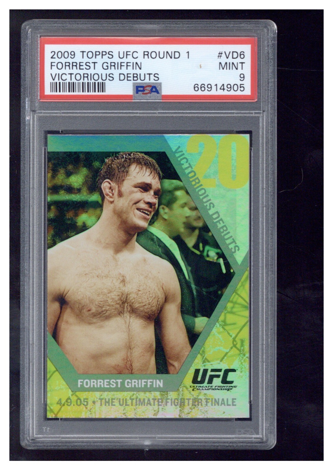 2009 Topps UFC Round 1 Victorious Debuts VD6 Forrest Griffin PSA 9