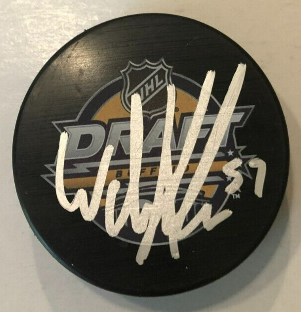 WADE ALLISON SIGNED 2016 NHL DRAFT HOCKEY PUCK W/ CASE PHILADELPHIA FLYERS COA