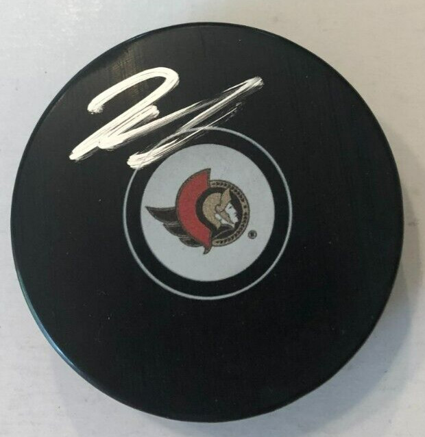 JAKE SANDERSON SIGNED AUTOGRAPHED OTTAWA SENATORS HOCKEY PUCK W/ CASE COA