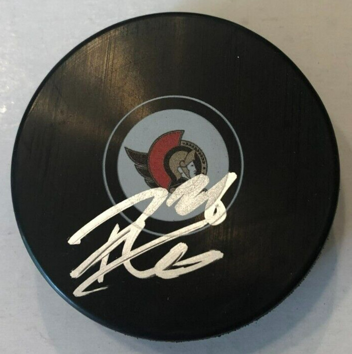 ERIK BRANNSTROM SIGNED AUTOGRAPHED OTTAWA SENATORS HOCKEY PUCK W/ CASE COA