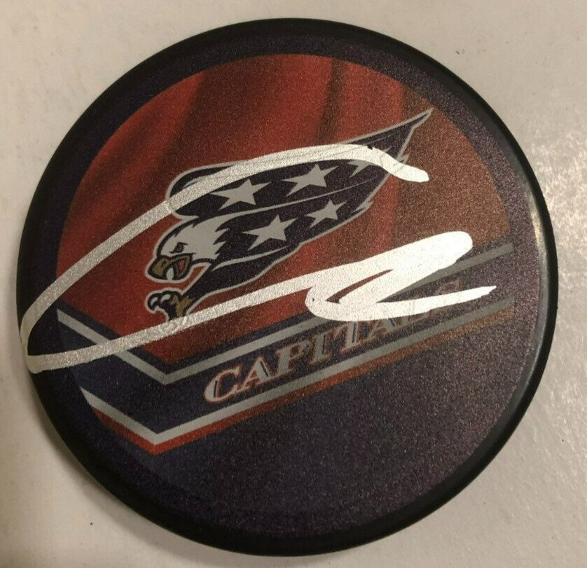 CONNOR MCMICHAEL SIGNED AUTOGRAPHED WASHINGTON CAPITALS HOCKEY PUCK W/ CASE COA