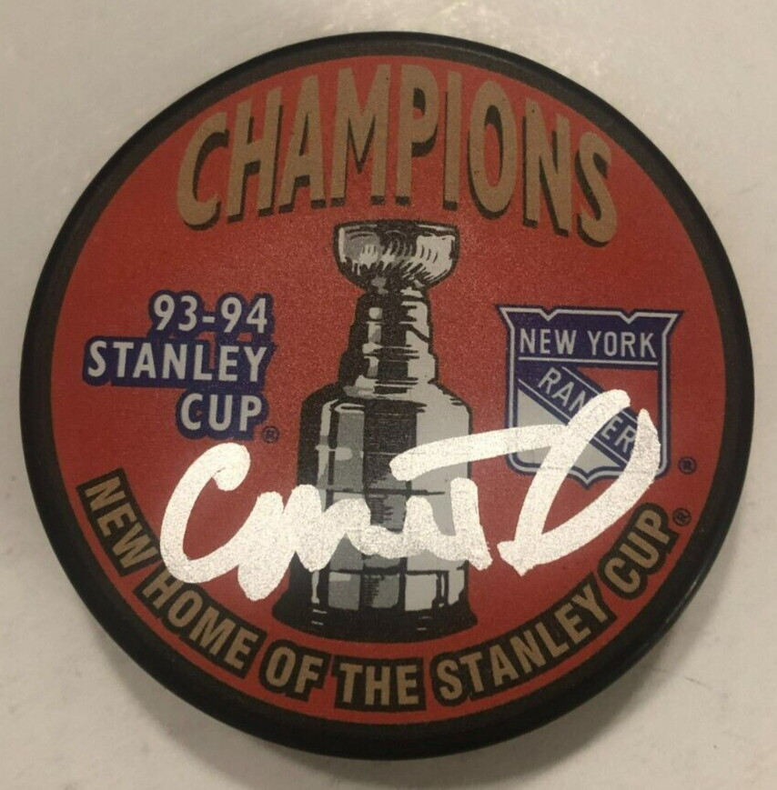 CRAIG MACTAVISH SIGNED NEW YORK RANGERS 1994 STANLEY CUP HOCKEY PUCK W/ CASE COA