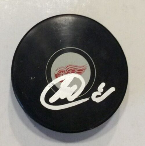 DOMINIK KUBALIK SIGNED DETROIT RED WINGS HOCKEY PUCK W/ CASE COA