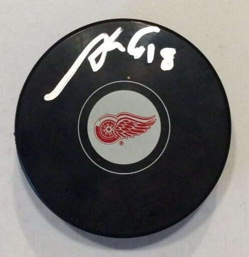 ANDREW COPP SIGNED DETROIT RED WINGS HOCKEY PUCK W/ CASE COA