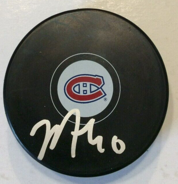 JOEL ARMIA SIGNED MONTREAL CANADIENS HOCKEY PUCK W/ CASE COA