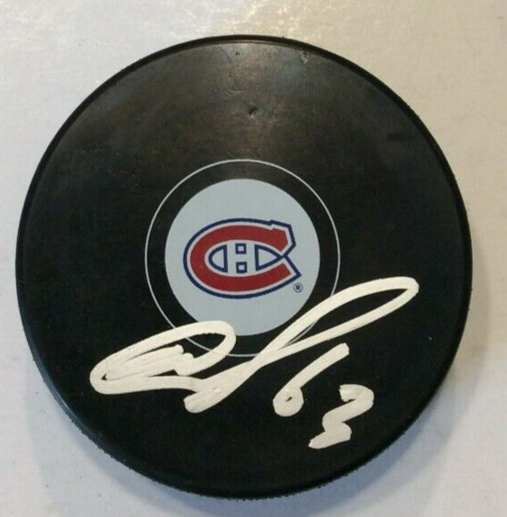 EVGENY DADONOV SIGNED MONTREAL CANADIENS HOCKEY PUCK W/ CASE COA