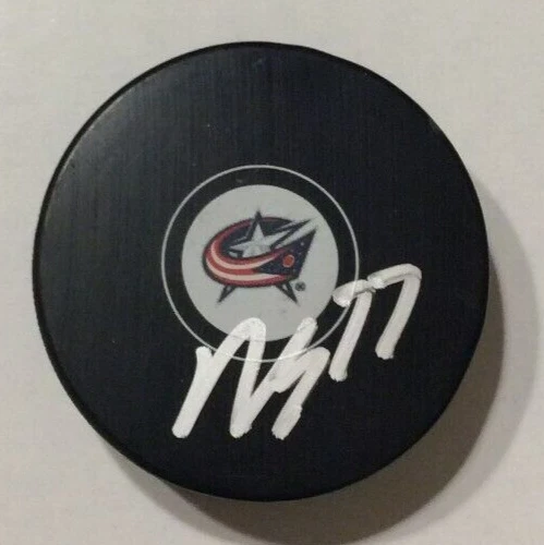 NICK BLANKENBURG SIGNED COLUMBUS BLUE JACKETS HOCKEY PUCK W/ CASE COA