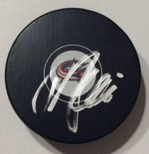 TIM BERNI SIGNED COLUMBUS BLUE JACKETS HOCKEY PUCK W/ CASE COA