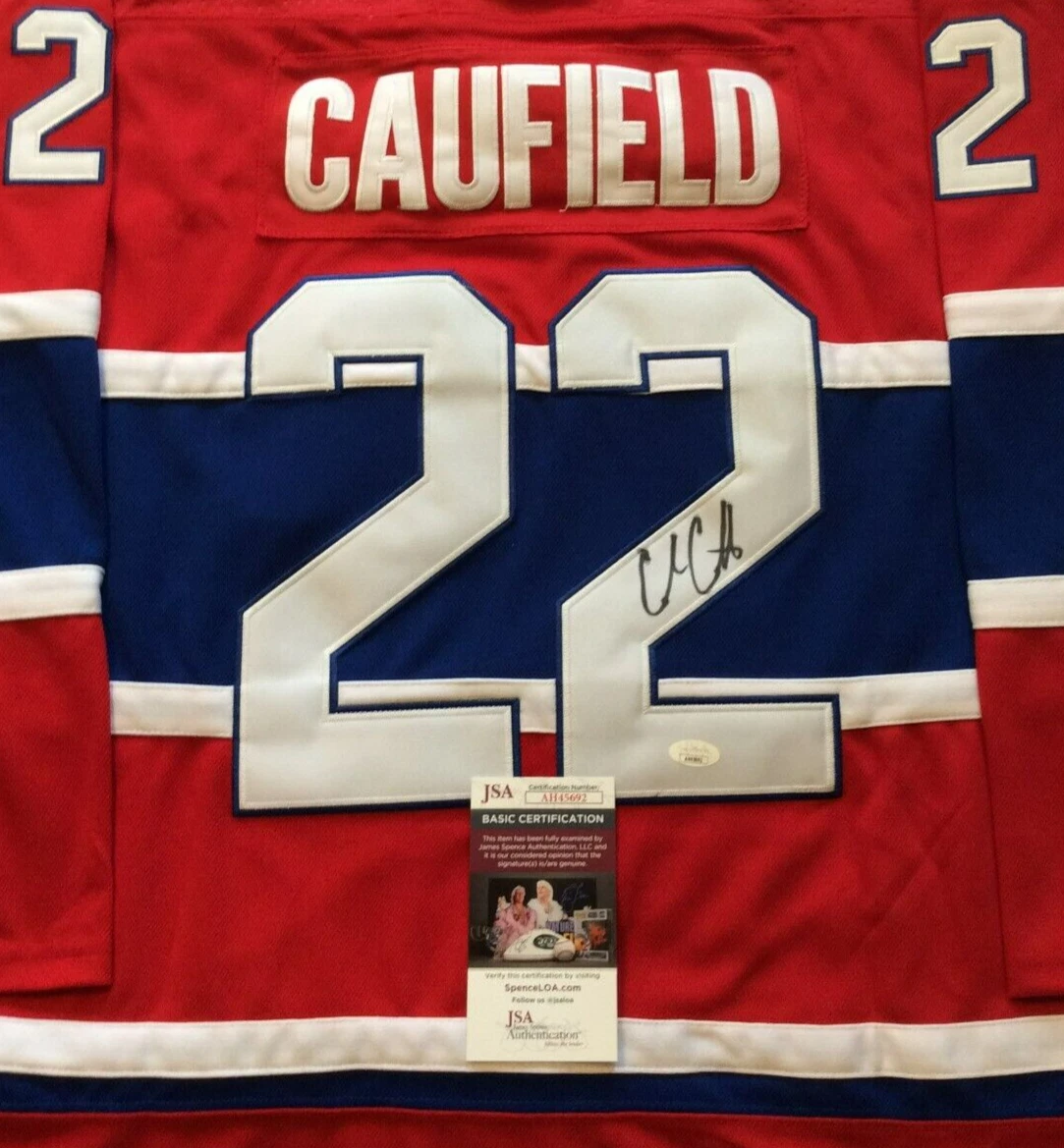COLE CAUFIELD SIGNED MONTREAL CANADIENS HOCKEY JERSEY JSA COA