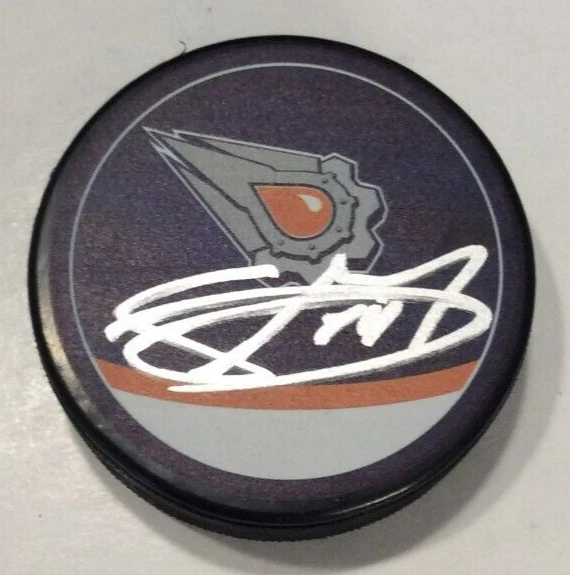 STUART SKINNER SIGNED EDMONTON OILERS HOCKEY PUCK W/ CASE COA