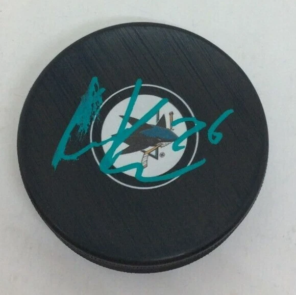 KAAPO KAHKONEN SIGNED AUTOGRAPHED SAN JOSE SHARKS HOCKEY PUCK W/ CASE COA
