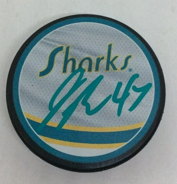 JAMES REIMER SIGNED AUTOGRAPHED SAN JOSE SHARKS HOCKEY PUCK W/ CASE COA