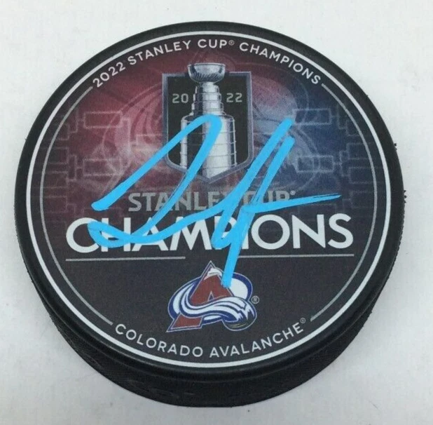 JT COMPHER SIGNED COLORADO AVALANCHE 2022 STANLEY CUP PUCK W/ CASE J.T. COA