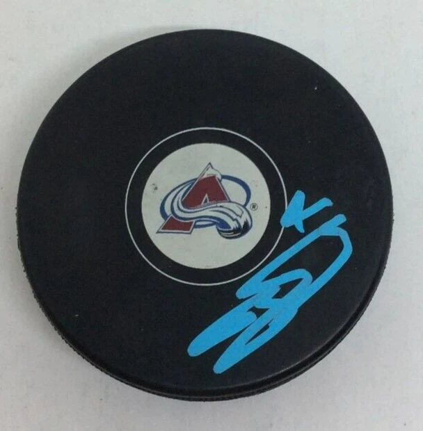 BOWEN BYRAM SIGNED AUTOGRAPHED COLORADO AVALANCHE HOCKEY PUCK W/ CASE COA
