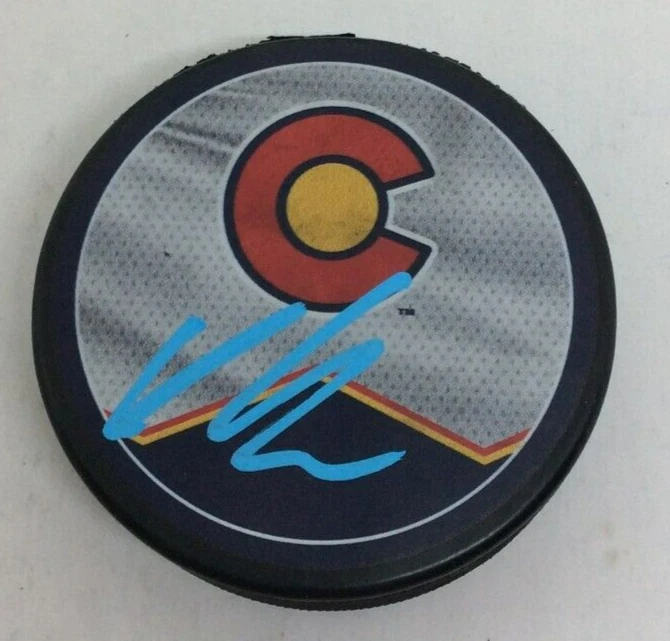 ARTTURI LEHKONEN SIGNED COLORADO AVALANCHE REVERSE RETRO HOCKEY PUCK W/ CASE COA