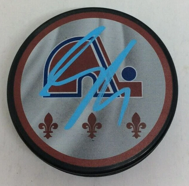 SAMUEL GIRARD SIGNED COLORADO AVALANCHE REVERSE RETRO HOCKEY PUCK W CASE SAM COA