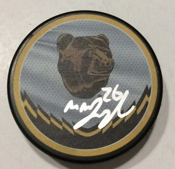 MARC MCLAUGHLIN SIGNED AUTOGRAPHED BOSTON BRUINS HOCKEY PUCK W/ CASE COA