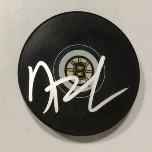 DEREK FORBORT SIGNED AUTOGRAPHED BOSTON BRUINS HOCKEY PUCK W/ CASE COA