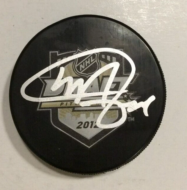MATT DUMBA SIGNED 2012 NHL DRAFT HOCKEY PUCK W/ CASE MINNESOTA WILD COA