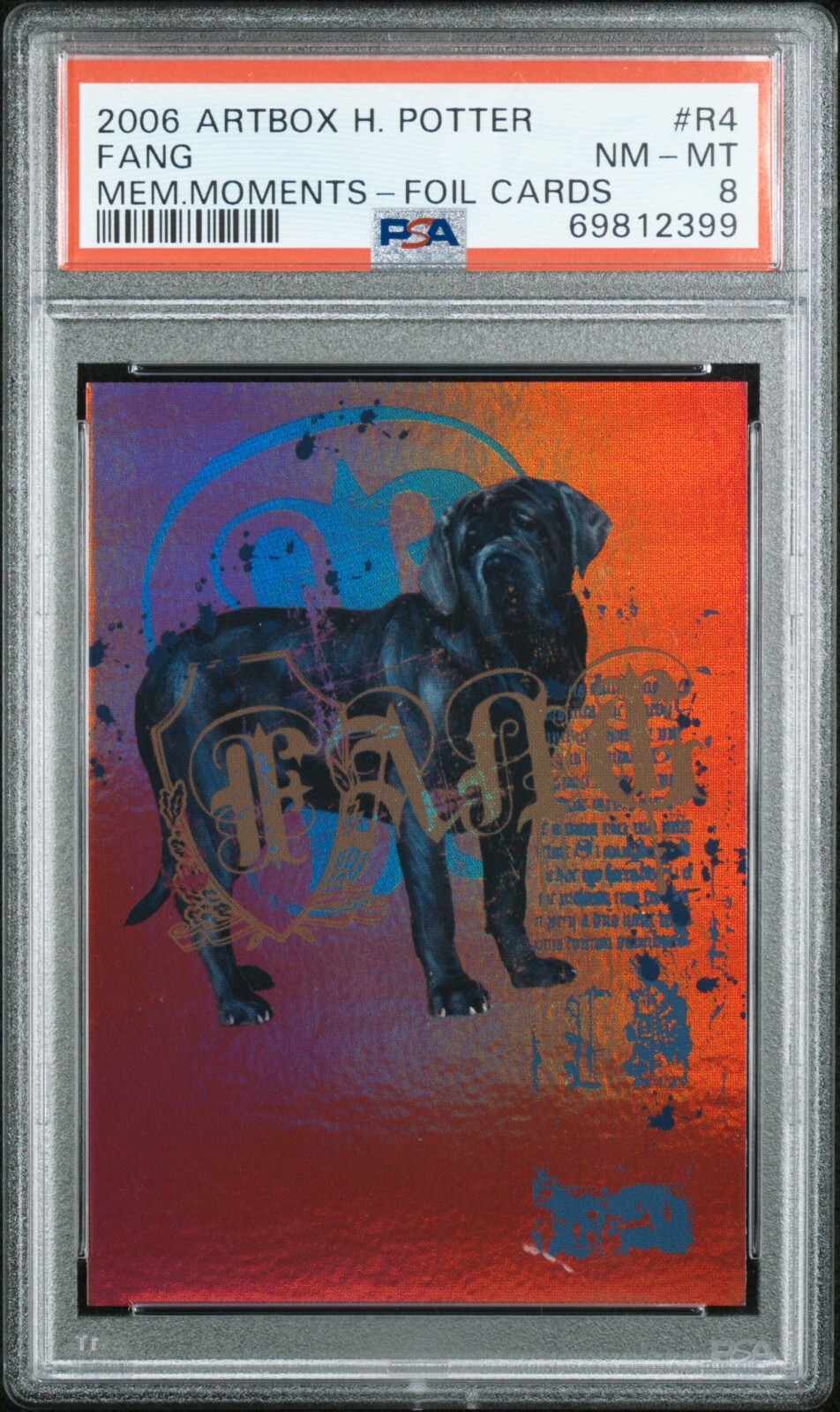 2006 Artbox Harry Potter Memorable Moments-Foil R4 Fang PSA 8