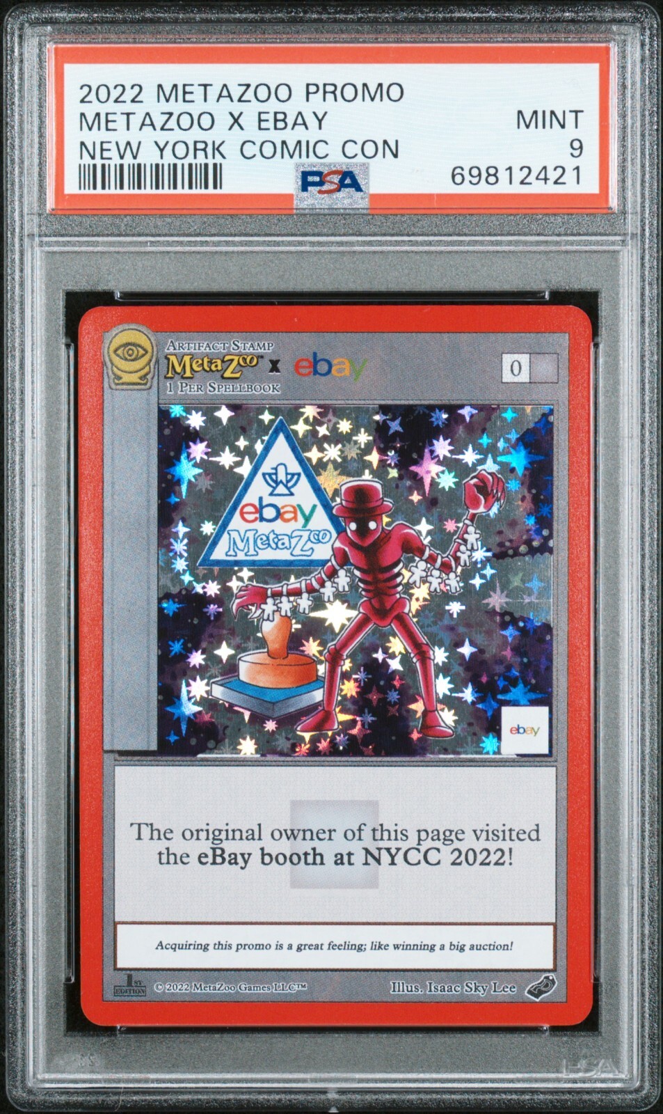 2022 METAZOO PROMO METAZOO X EBAY NYCC PSA 9 COLLECTIBLE MEMORABILIA